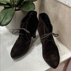 Paul Green Dark Brown Heeled Boots